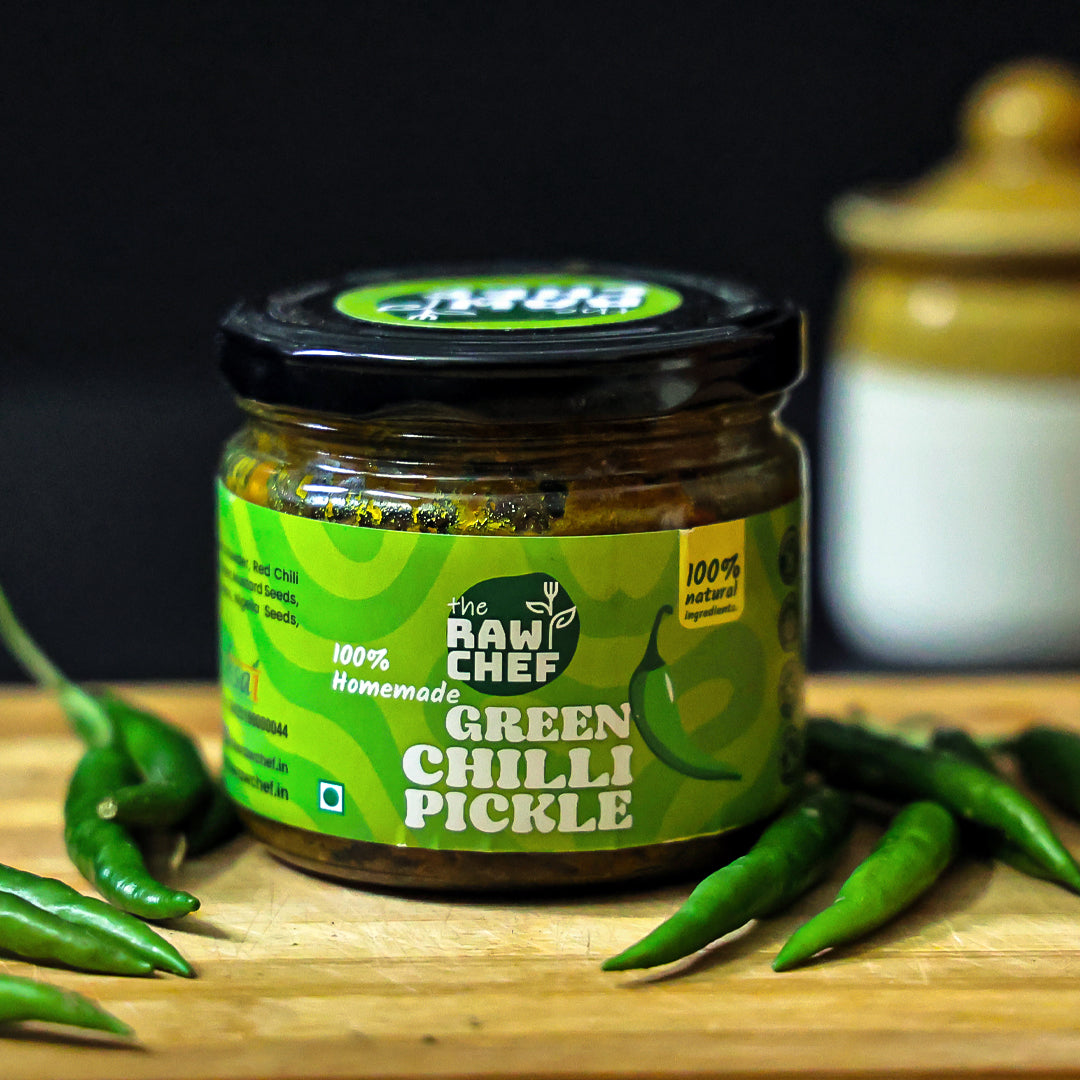 Homemade Hari-Mirch ka Achar (Green Chilli Pickle)